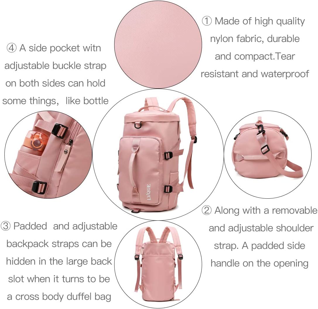 Multi-Purpose Travel Backpack / Large Capacity Gym Duffle Bag