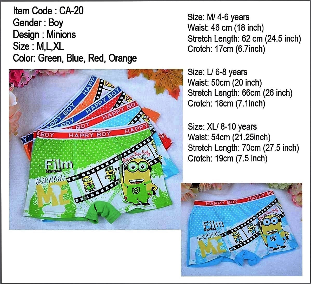 1 pc Minion Pantie/Underwear for Boy