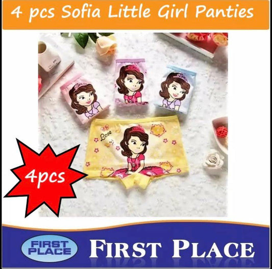 4 pcs Sofia Little Girl Pantie/Underwear for Girl