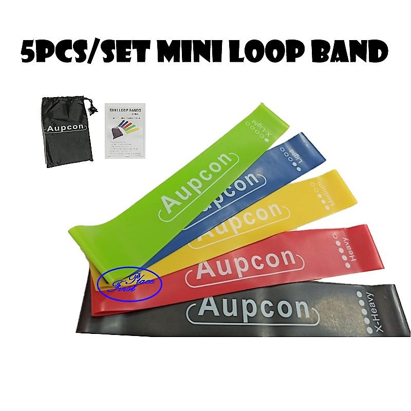 5pcs Aupcon Mini Resistance Loop Band Set