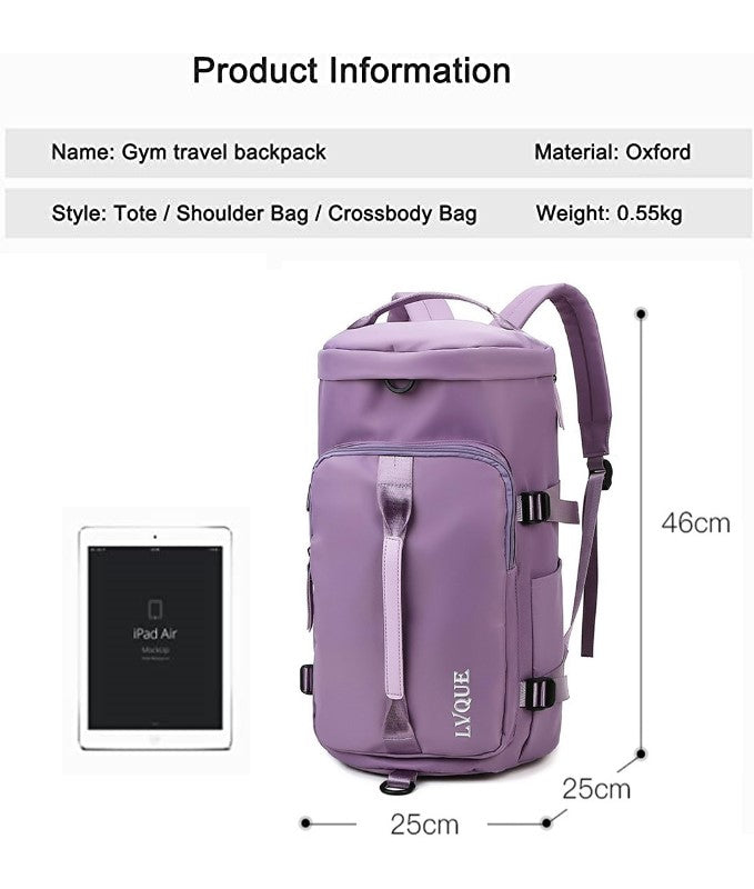 Multi-Purpose Travel Backpack / Large Capacity Gym Duffle Bag