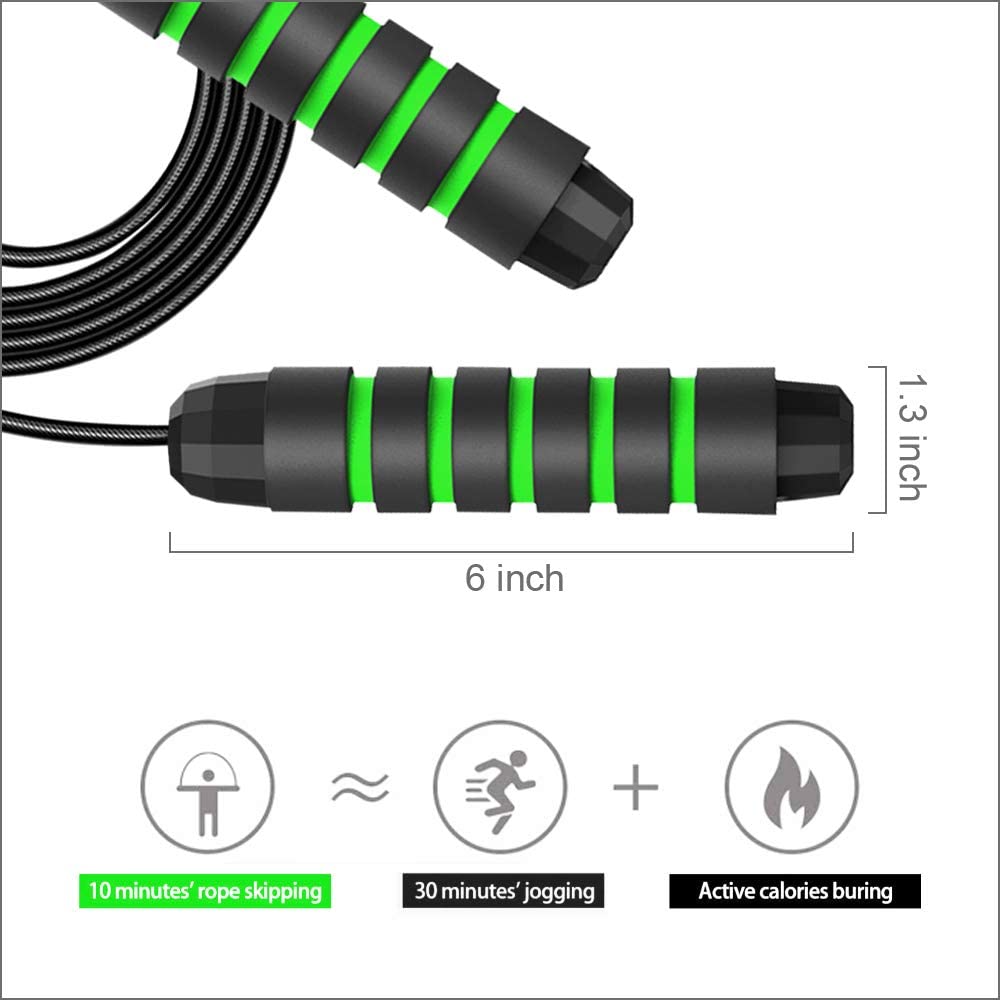 Tangle-Free Jump Rope/Skipping Rope  with Weight Bar