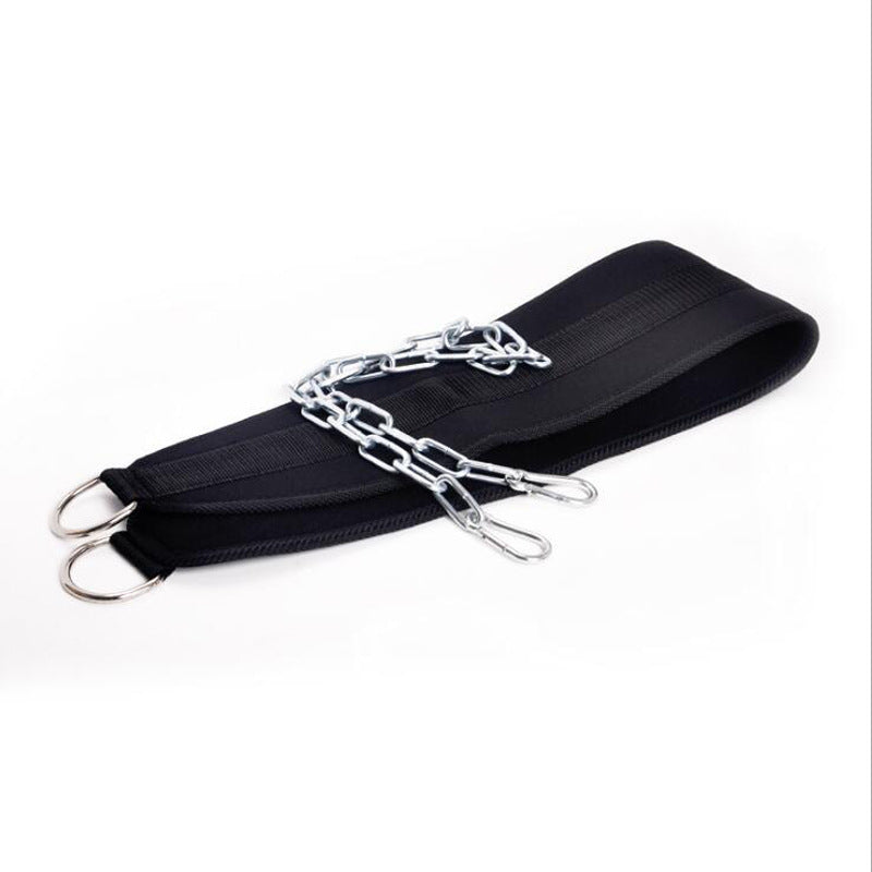 Weightlifting Belt with Chain for DIPS Pull UPS Weight Lifting