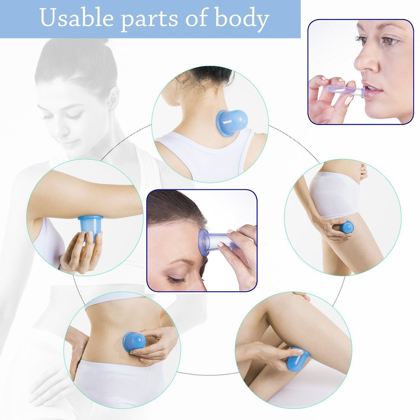 Anti Cellulite Vacuum Cups/Cupping Therapy Sets/Facial and Body Massage Cupping Set