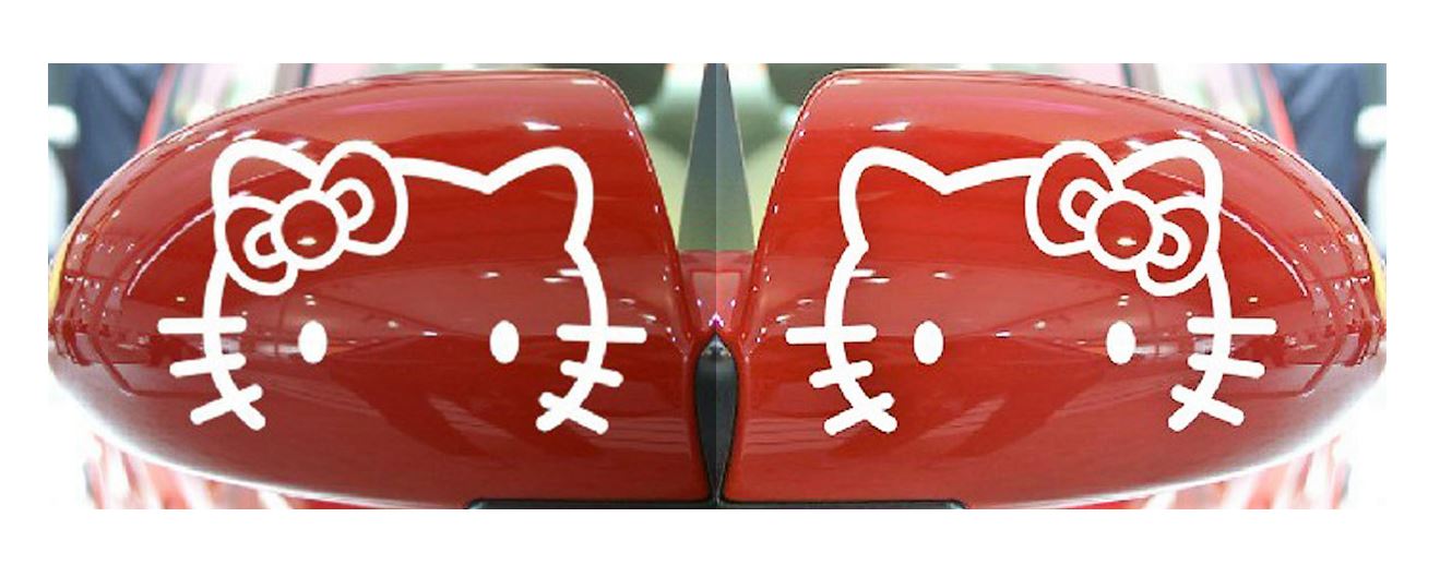 Car side mirror sticker (Hello Kitty)