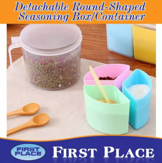 Detachable Round-Shaped Seasoning Box/ Container