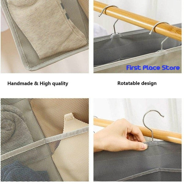 Dual-Sided Hanging Organizer with 30 Pockets