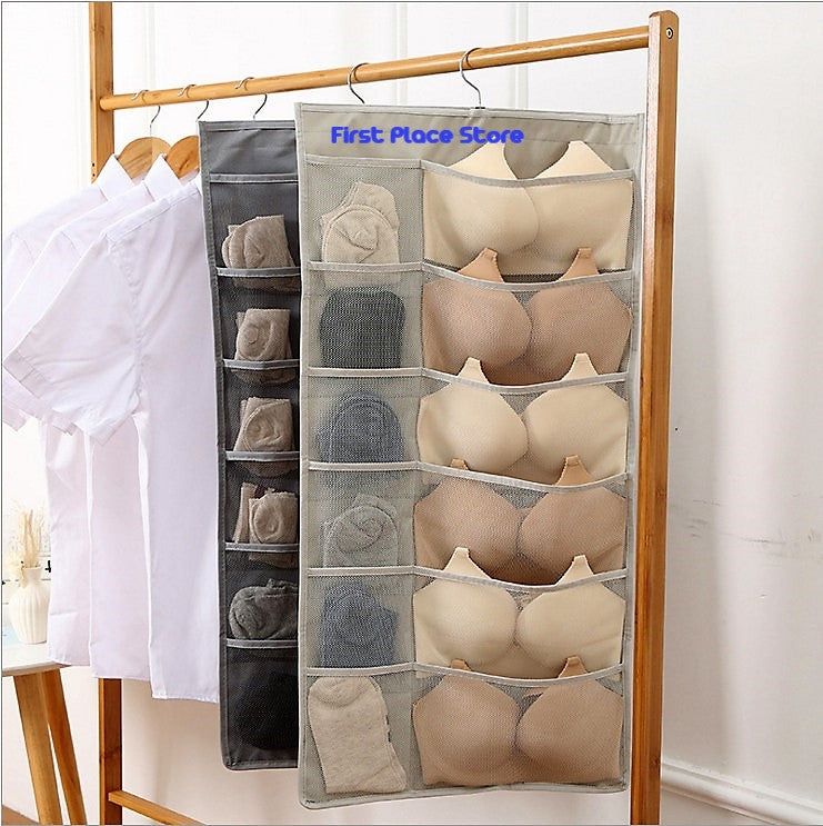 Dual-Sided Hanging Organizer with 30 Pockets