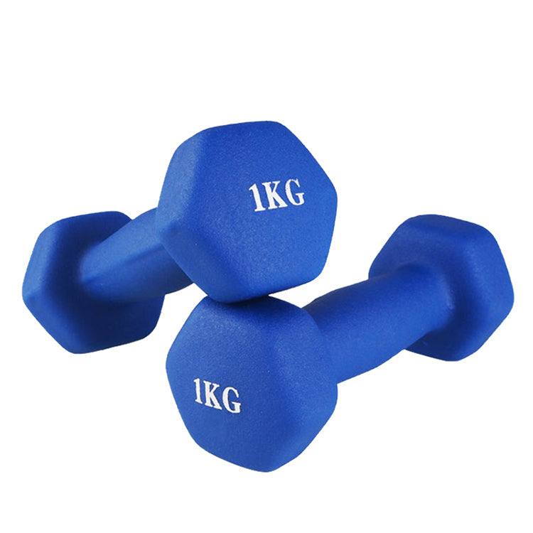 1Kg,1.5Kg,2Kg,2.5Kg,3Kg Neoprene coated Dumbbells Set