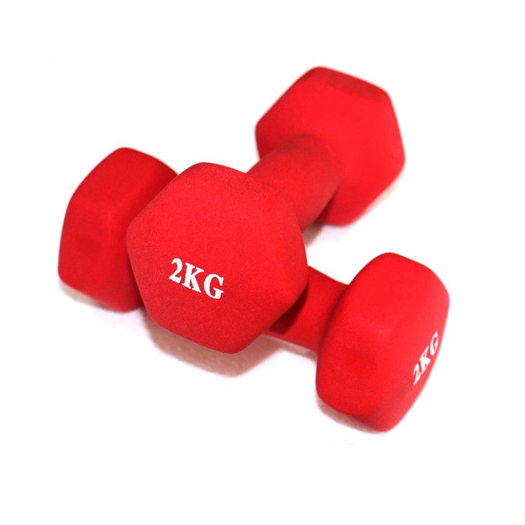 1Kg,1.5Kg,2Kg,2.5Kg,3Kg Neoprene coated Dumbbells Set