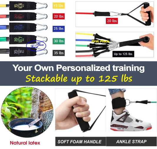 11 Pcs Fitness Resistance bands set