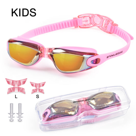Snowledge Anti-fog UV Protection Children Swimming Goggle w/Earplugs and Nose Clips