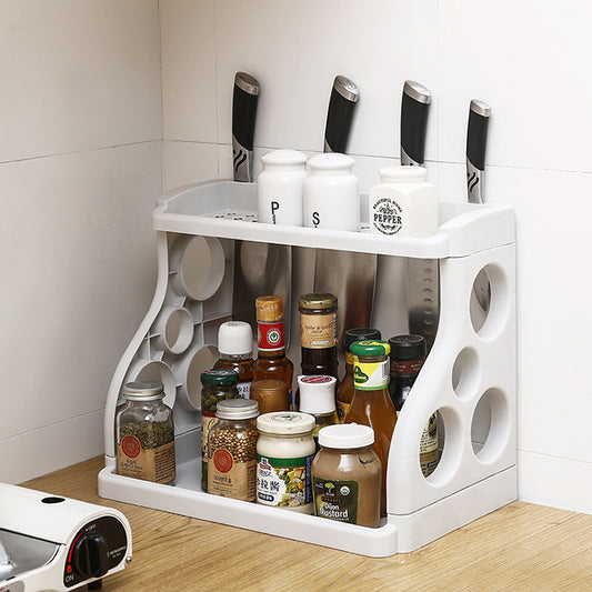 Knife Holder & Seasoning Bottle Storage Rack