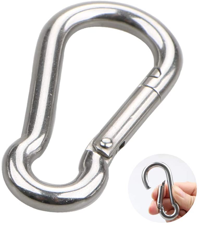 2 Pcs M5 Spring Snap Hook Carabiner
