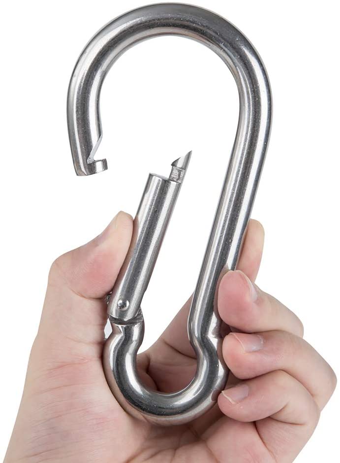2 Pcs M5 Spring Snap Hook Carabiner