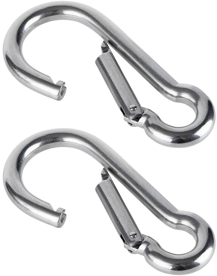 2 Pcs M5 Spring Snap Hook Carabiner