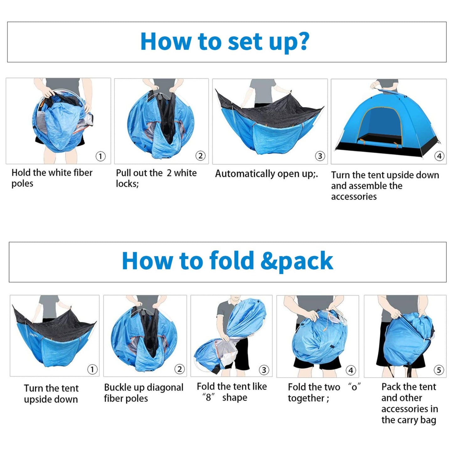 Portable Quick-Opening Tent for 1-2 persons