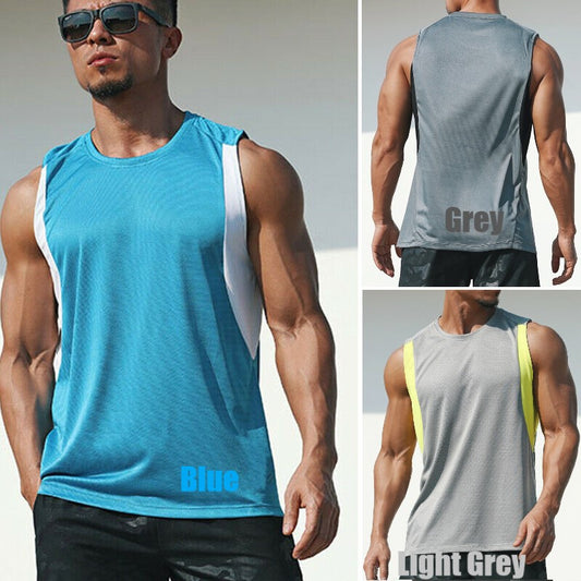 Quick-dry Sleeveless Men Shirt/ Sportswear/Gym training top