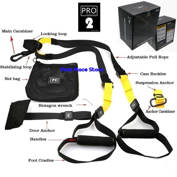 Hanging Suspension Training Strap/Resistance Belt Set P 3-2