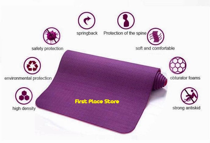 6mm Thickness ,2 colors TPE Yoga Mat