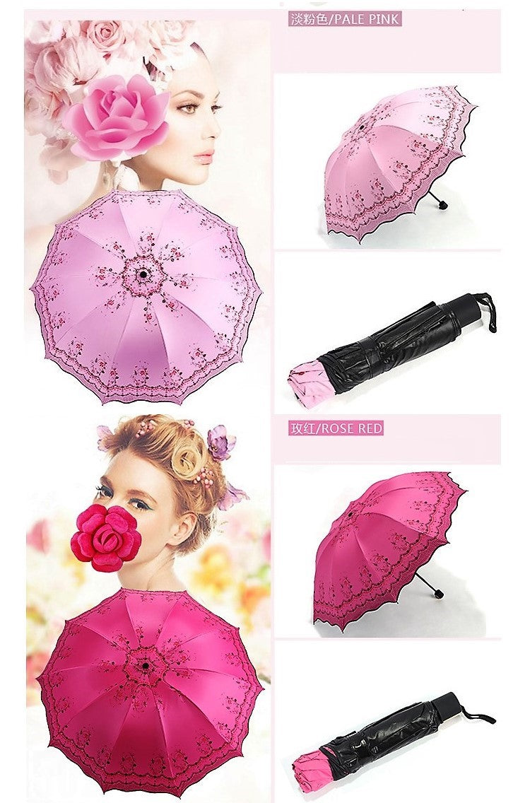 Umbrella with Lotus Leaf Lace pattern