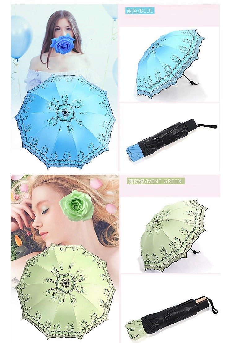 Umbrella with Lotus Leaf Lace pattern