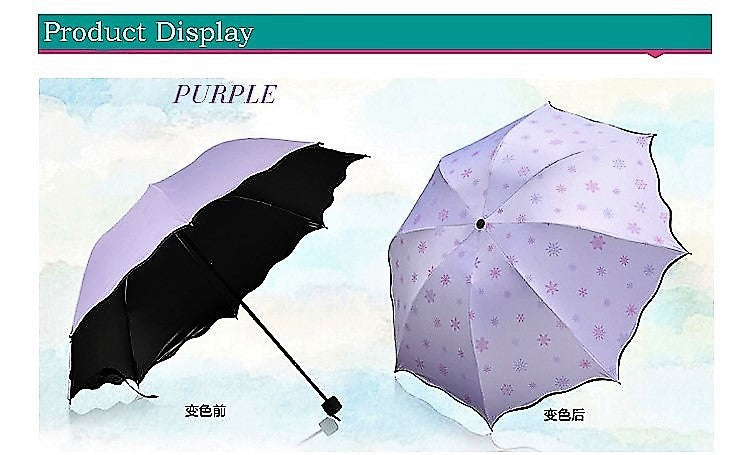 Umbrella with flower pattern