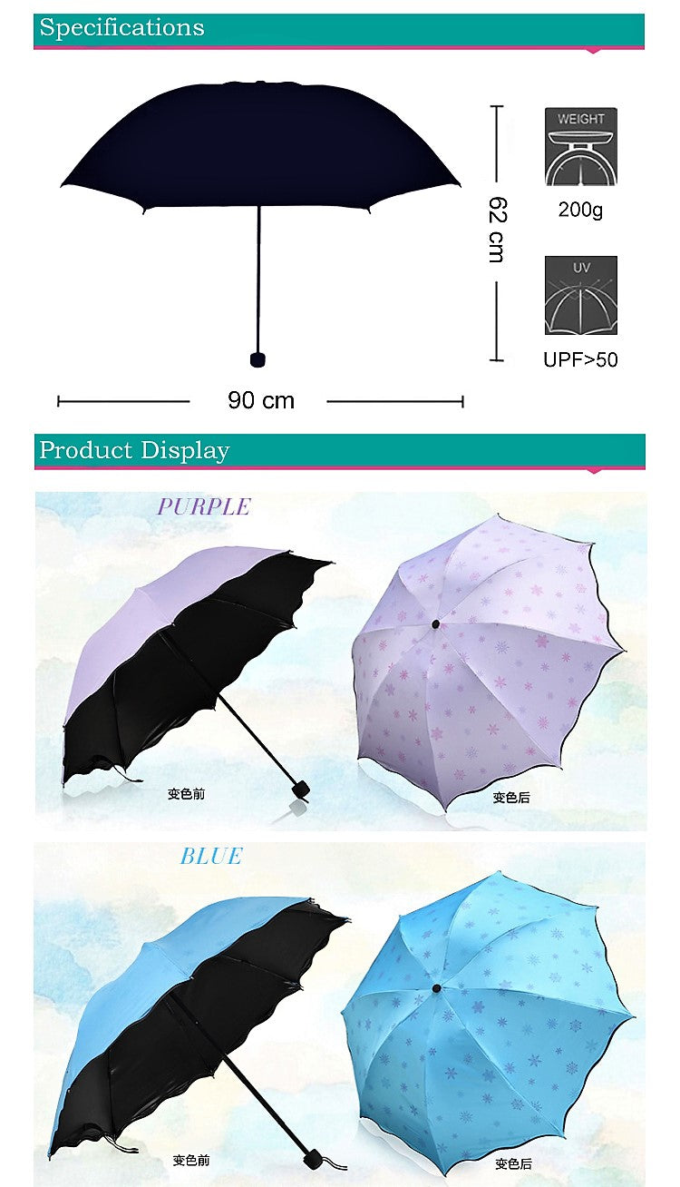 Umbrella with flower pattern