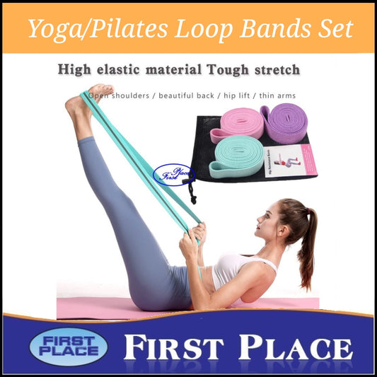 3pcs Set Fabric Yoga/Pilates Loop Bands