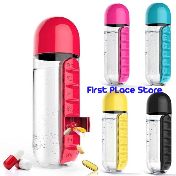 Water Bottle with Pill case