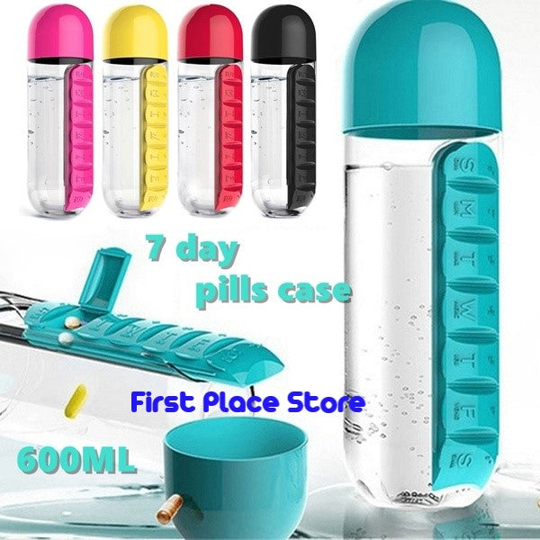 Water Bottle with Pill case