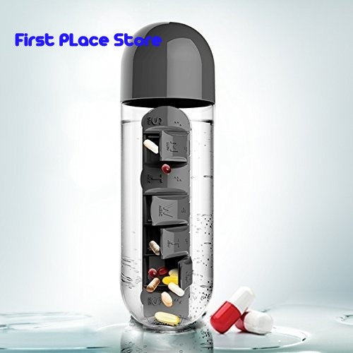 Water Bottle with Pill case