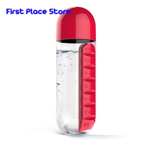 Water Bottle with Pill case