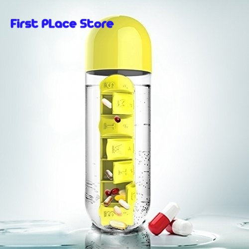 Water Bottle with Pill case