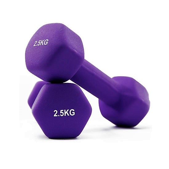 1Kg,1.5Kg,2Kg,2.5Kg,3Kg Neoprene coated Dumbbells Set