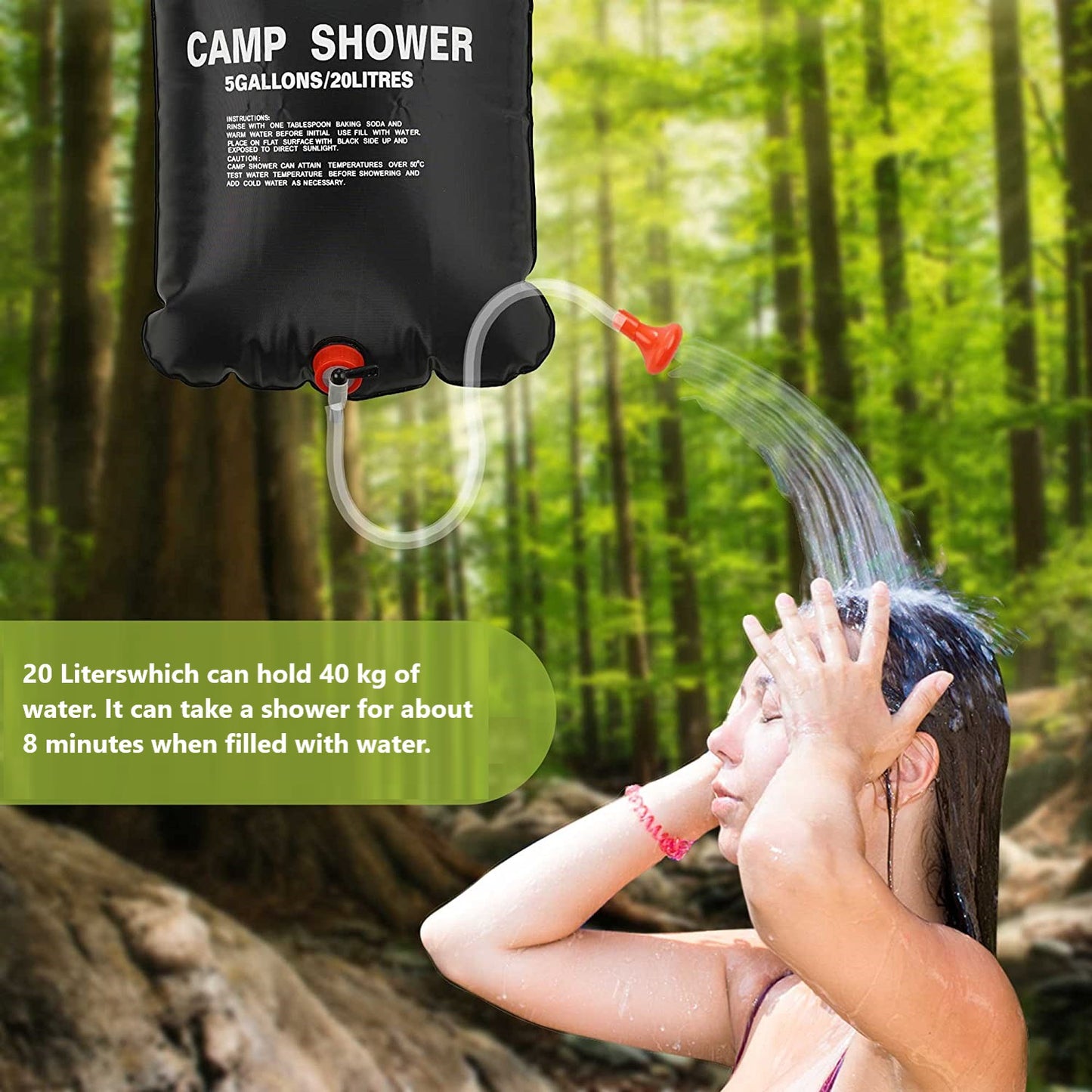 20L Portable Camping Shower Bag