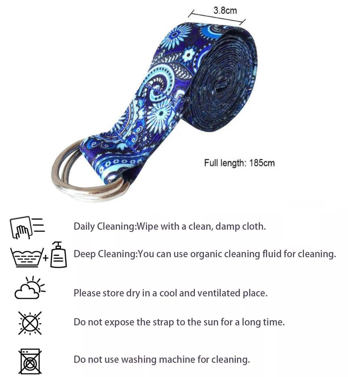 High quality colorful printing design stretch belt/Yoga Strap