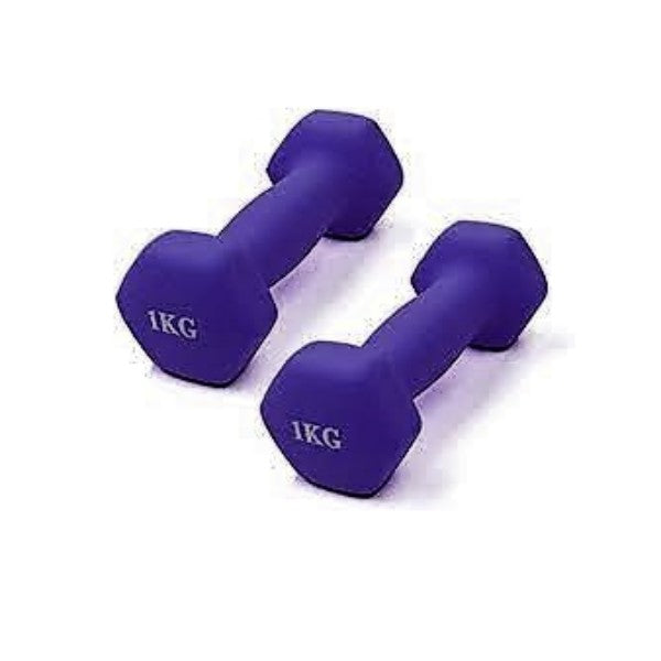 1Kg,1.5Kg,2Kg,2.5Kg,3Kg Neoprene coated Dumbbells Set